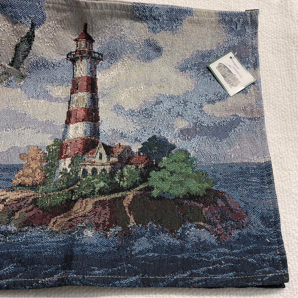 Lighthouse Tapestry Placemat and Napkin Set New! Nautical Decor - Picture 3 of 5